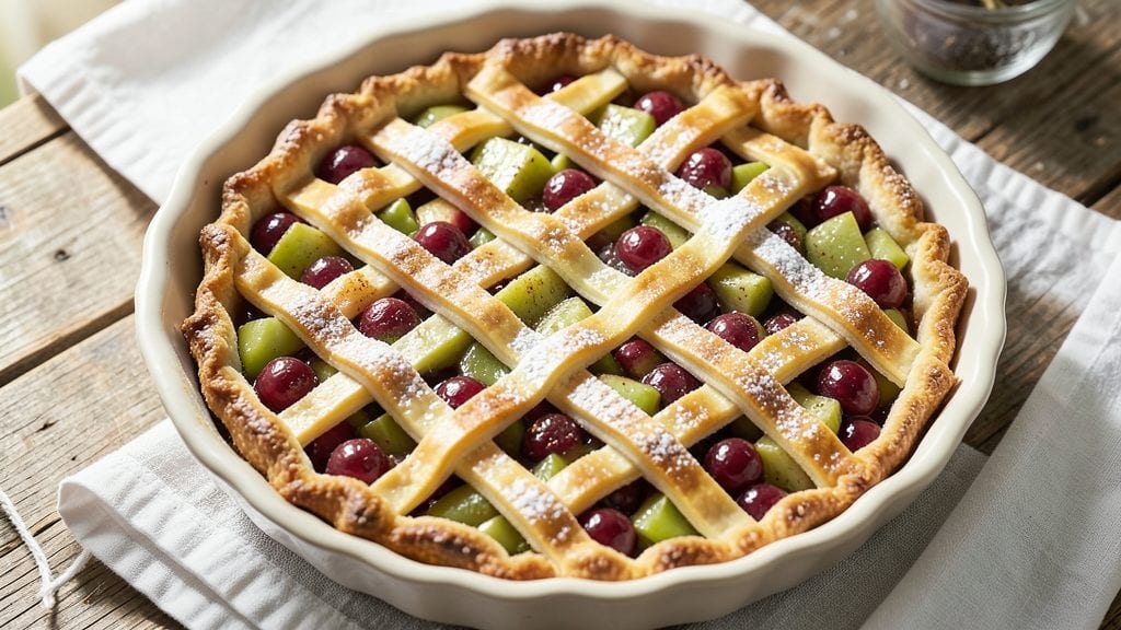 Canned Gooseberry and Granny Smith Apple Pie Recipe: Tart-Sweet Balance with Crispy Lattice Crown