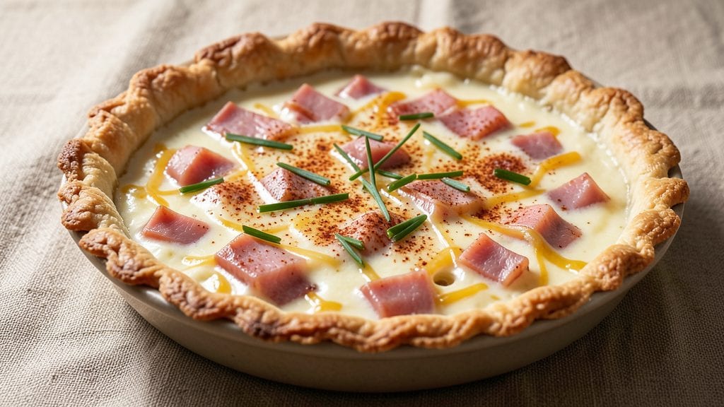 Ham Quiche Recipe With Frozen Pie Crust: Savory Egg Custard With No-Fuss Crispy Top