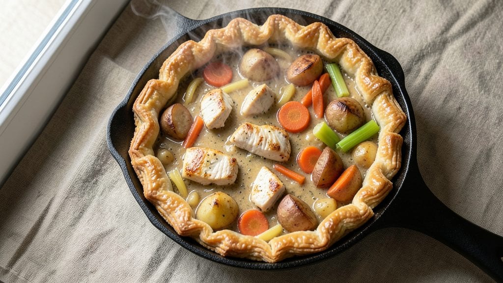 Pot Pie Recipe With Pillsbury Biscuits: Golden Crust Over Savory Filling